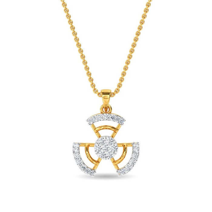 Diamond Ed Pendant Yellow Gold / 14KT