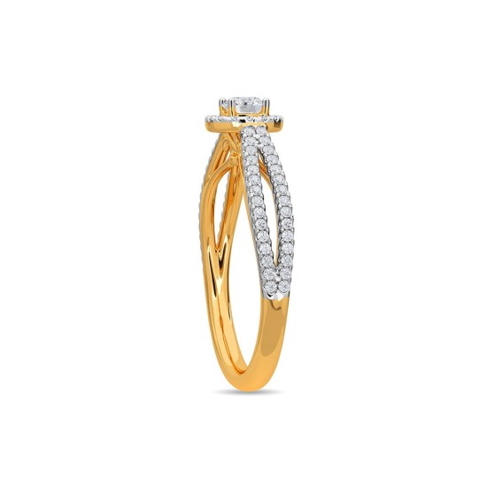 Solitaire Erina Ring Kisna White Gold Ring