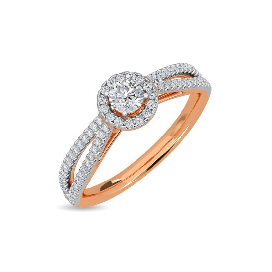 Solitaire Erina Ring Kisna White Gold Ring